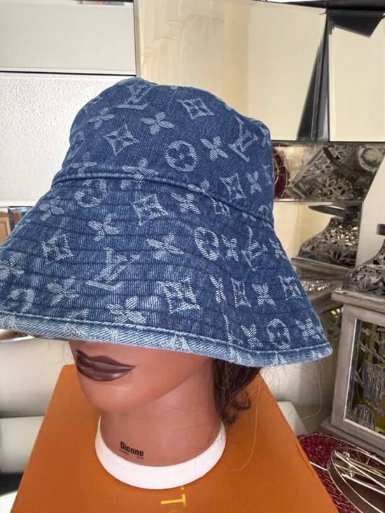 Louis Vuitton Denim Monogram Bucket Hat in Indigo main image 4